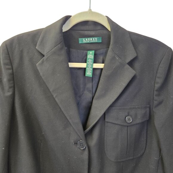 Lauren Ralph Lauren Viscose Blend Three Button Blazer Jacket Size 12 - Picture 4 of 6
